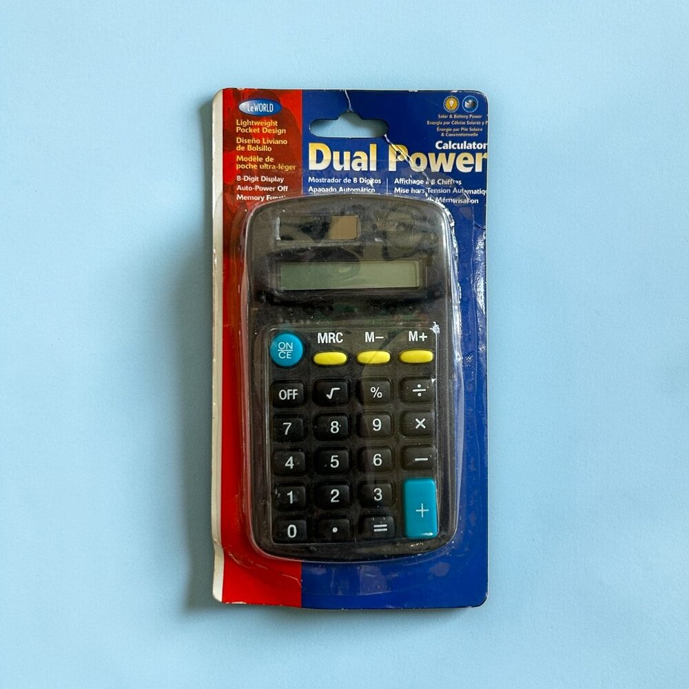 Calculator 8 Digit Display LeWorld Dual PowerAuto Power Off Memory Function